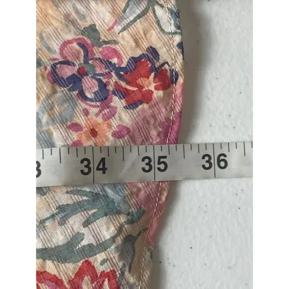 Ann Taylor LOFT Pink Champagne Floral Flutter Sleeve Mini Dress Size X-Small NWT - Picture 9 of 10